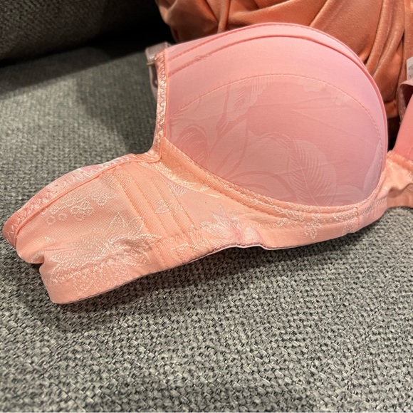 32 B Bra * Light Pink over Pink with Flower Pattern 2 FOR $20 MIX & MATCH!!! NEW - Picture 2 of 16